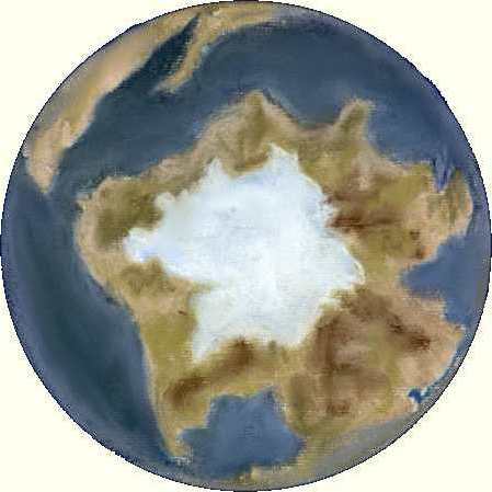 Map of Silurian at South Pole